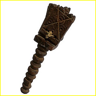Cliquette datant du VIIe - VIIIe sicle aprs Jsus CHRIST- facture copte. L: 14,1 cm; l: 2,9 cm.