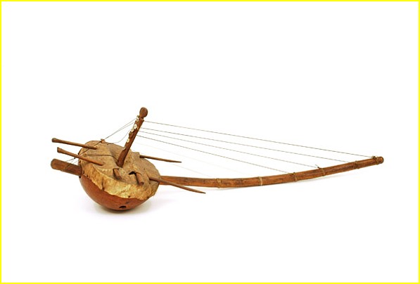 Harpe-luth. Muse d'ethnographie de Genve.