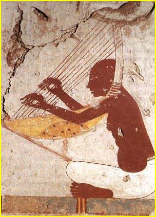 Harpiste aveugle.