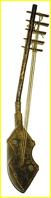 Harpe  cinq cordes. L: 65 cm