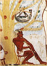 Joueur de flte; peinture de la tombe de MENNA.
